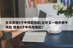 北京两地升级高风险地区，北京新增1个高风险地区