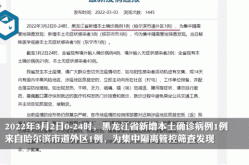 黑龙江新增6例确诊 3例无症状，黑龙江新增本土确诊病例最新消息