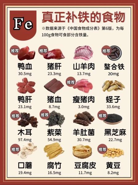 人体缺铁时吃以下哪种食物效果更好(以下哪种食物适合补铁)