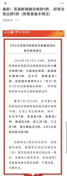 安徽芜湖疫情最新消息，安徽疫情最新消息