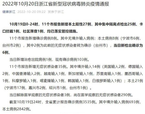 浙江又一地报告1例阳性,浙江发现一例阳性